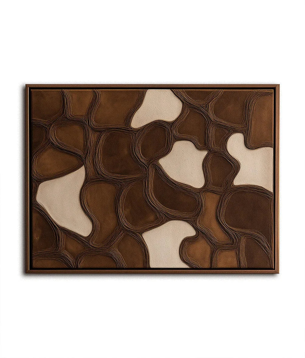 Earthen Veins Weave-Decoration With Three-Dimensional Irregular Block Abstract Wall Art