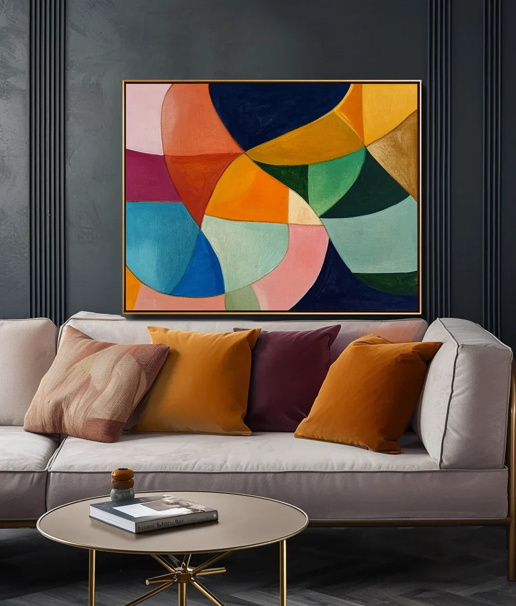 Modern Rhythm - Abstract and Three-Dimensional Flowing Colorful Oil Painting Wall Art