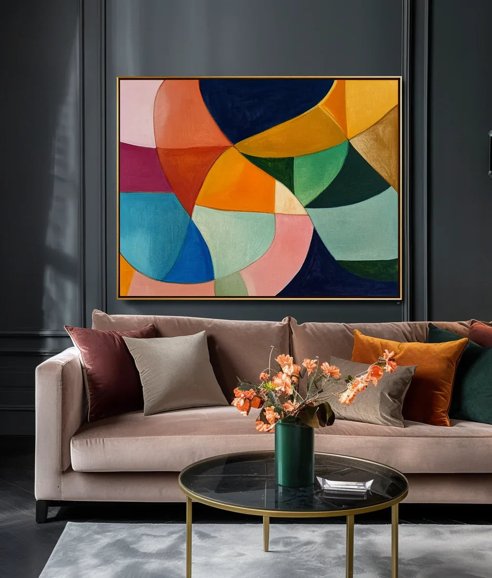 Modern Rhythm - Abstract and Three-Dimensional Flowing Colorful Oil Painting Wall Art