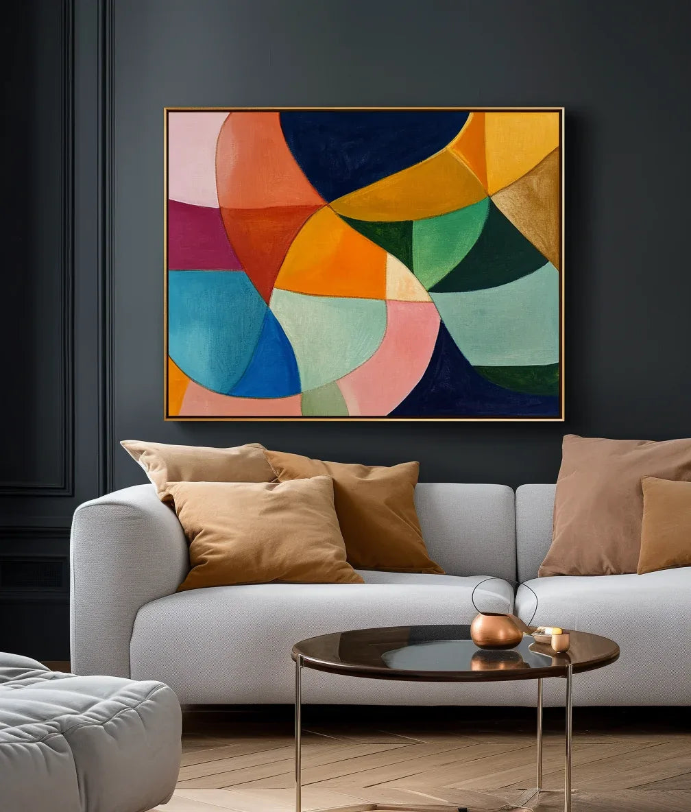 Modern Rhythm - Abstract and Three-Dimensional Flowing Colorful Oil Painting Wall Art