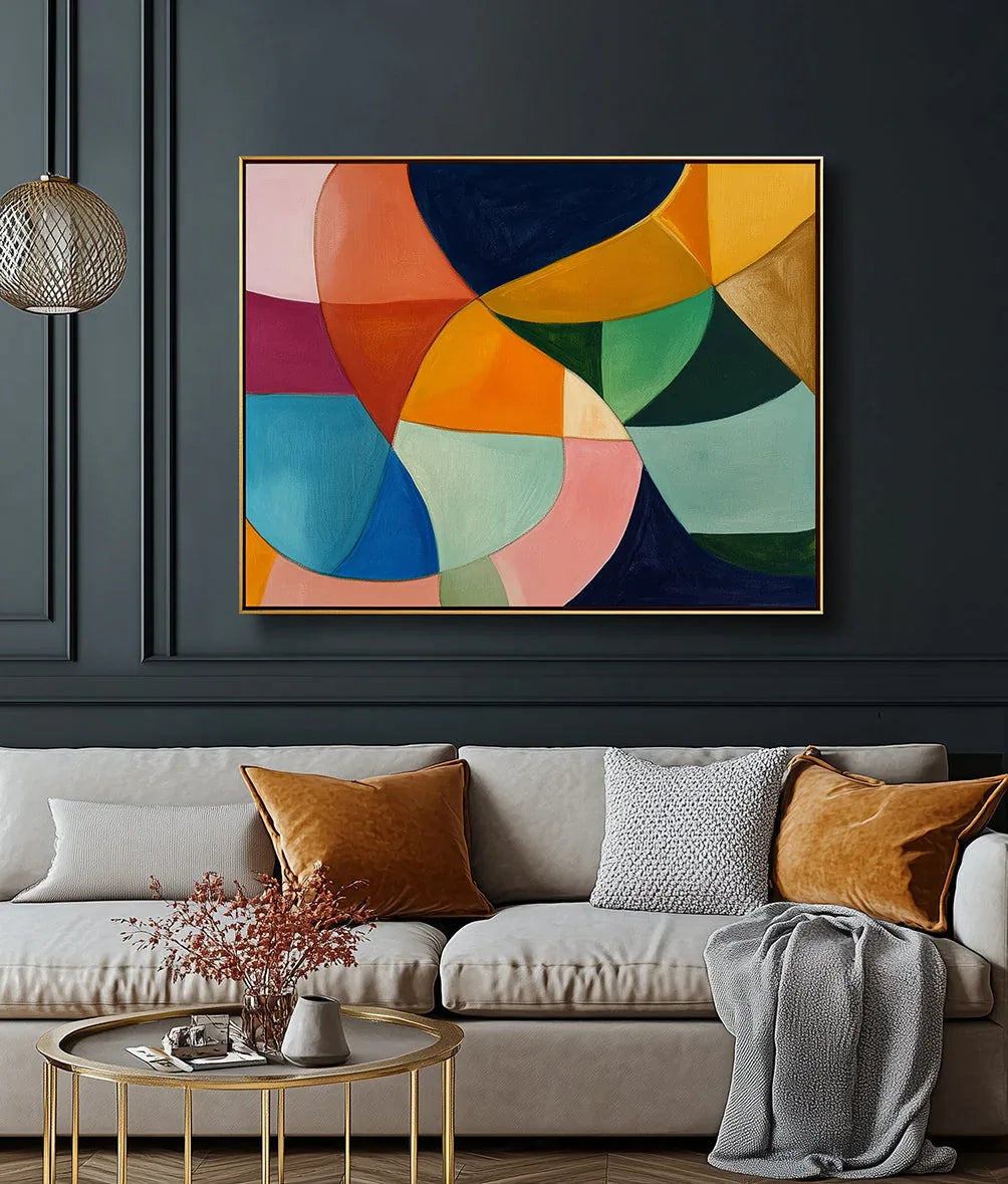 Modern Rhythm - Abstract and Three-Dimensional Flowing Colorful Oil Painting Wall Art