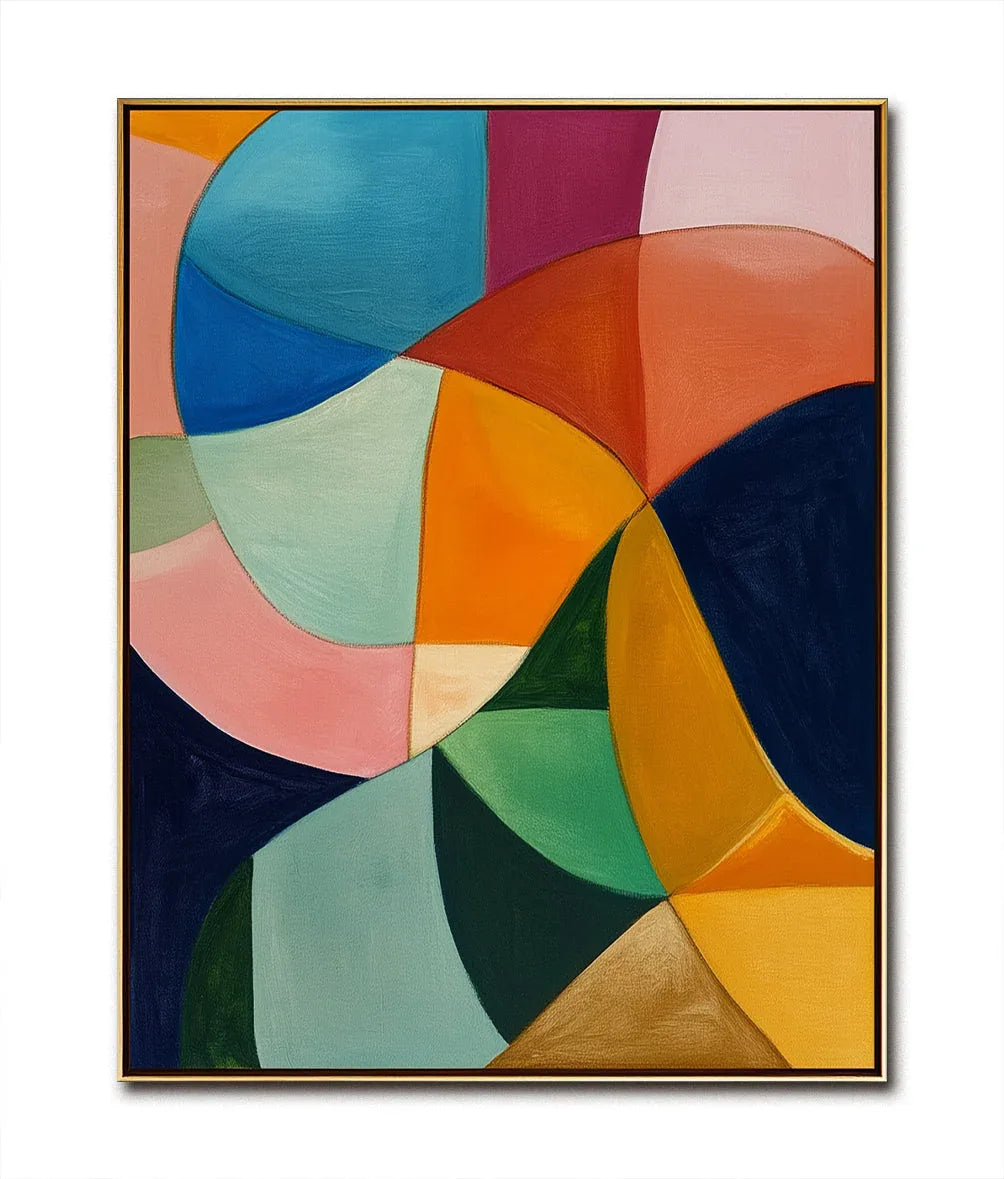 Modern Rhythm - Abstract and Three-Dimensional Flowing Colorful Oil Painting Wall Art
