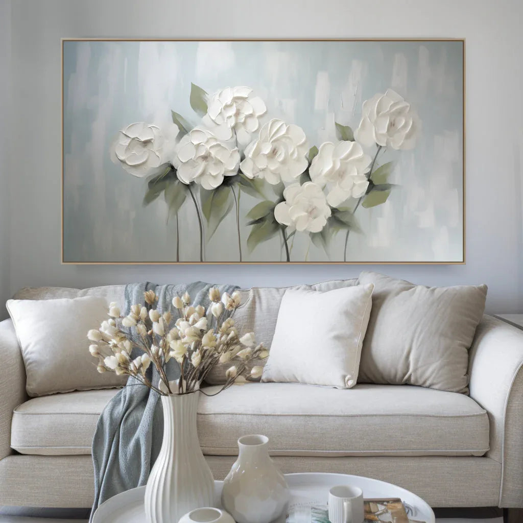 Blooming Grace -Modern Home Decor 3D Pure Floral Texture Wall Art