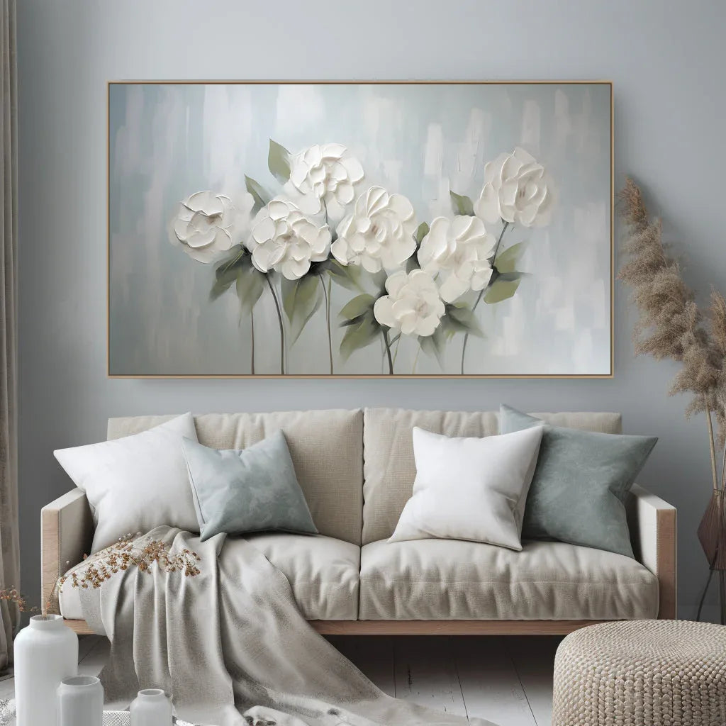 Blooming Grace -Modern Home Decor 3D Pure Floral Texture Wall Art