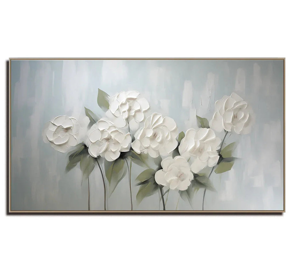 Blooming Grace -Modern Home Decor 3D Pure Floral Texture Wall Art