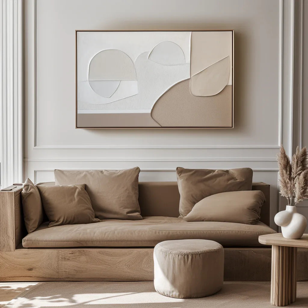 Earthy Form Relief-Soft Silhouette Minimalist Wall Art