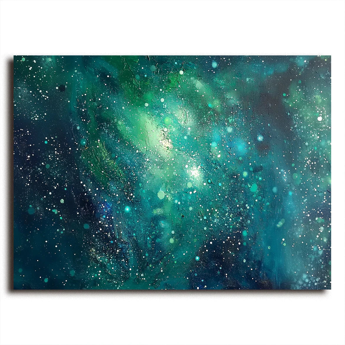 Stellar Dreams - Hand-Painted Deep Sea Starry Sky Abstract Oil Painting Wall Art