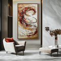 Ember Spiral – Dynamic Abstract Textured Oil Painting#AB14065