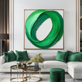 Loop of Light - Abstract Oil Painting for Minimalist Modern Wall Art