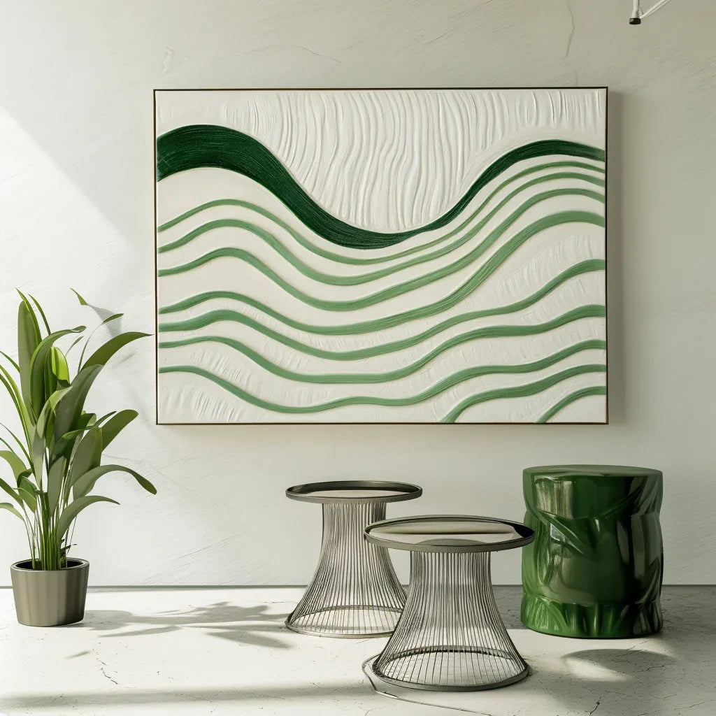 Rhythms of Silence - Abstract Oil Painting for Textured Modern Wall Art