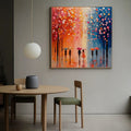 Rain Hues Echo-Hand Drawn Gradient Color Forest Abstract Wall Art
