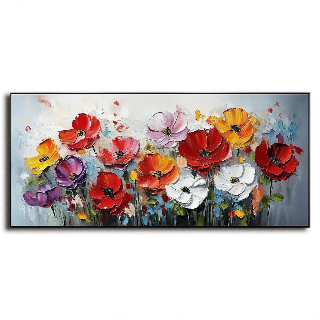 Garden Symphony - Colorful Textured Wall Art for Modern Decor#FL10068