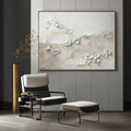 Ethereal Blossoms – Indoor Decoration Neutral 3D Petal Wabi Sabi Style Abstract Wall Art