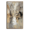 Grayscale City - drawn City Scenery Wabi Sabi Wall Art#AB26103
