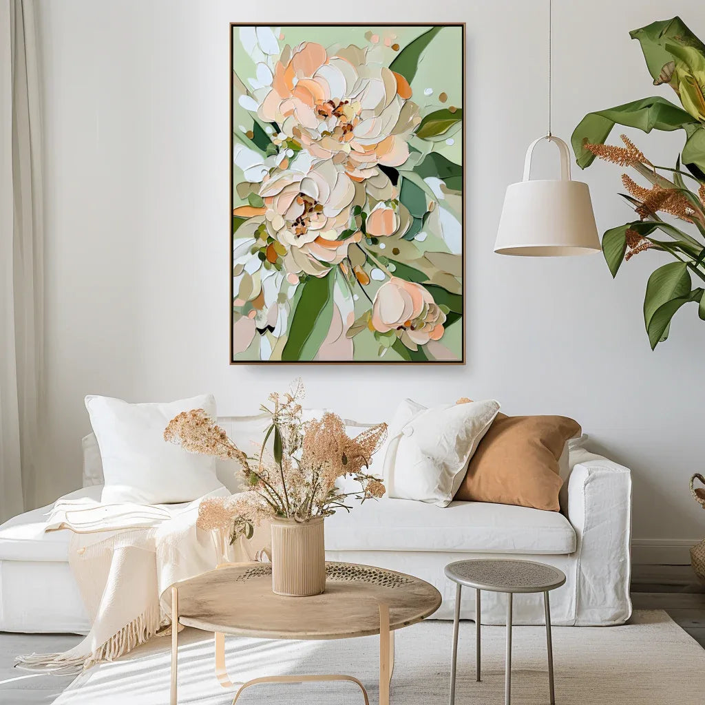Flourishing Beauty-Hand-Painted Abstract Thick-Painted Floral Wall Art#FL10080