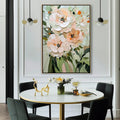 Blooming Essence-Modern Home Decor with Soft-Colored Floral Patterned Wall Art#FL10078