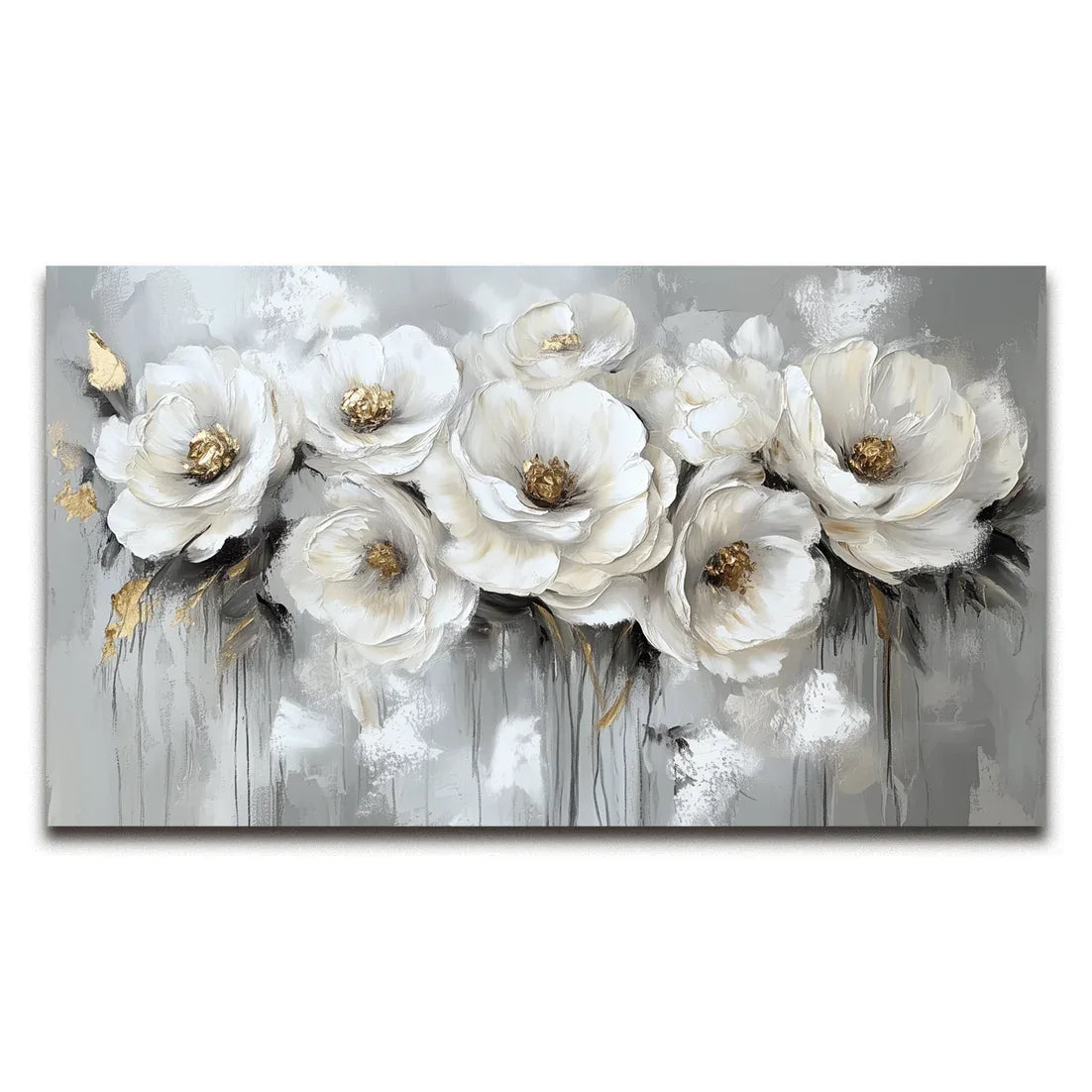 Petal Reverie - Textured 3D Floral Abstract Oil Painting#FL10065