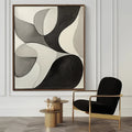 Flow Within – Minimalist Abstract Curved Shapes Canvas Painting
