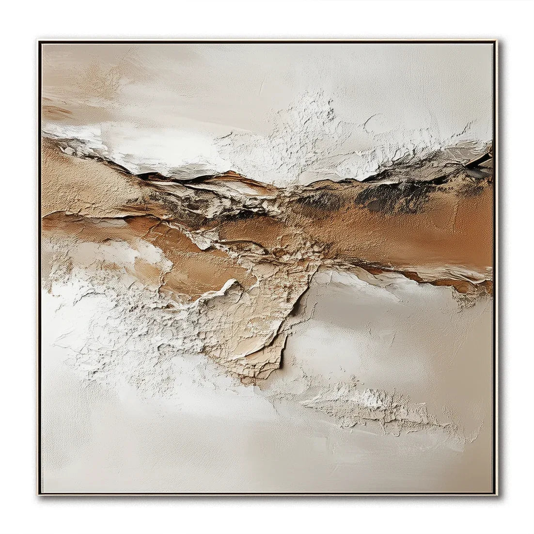 Erosion’s Whisper - Hand Drawn Texture Earth Rock Wall Art