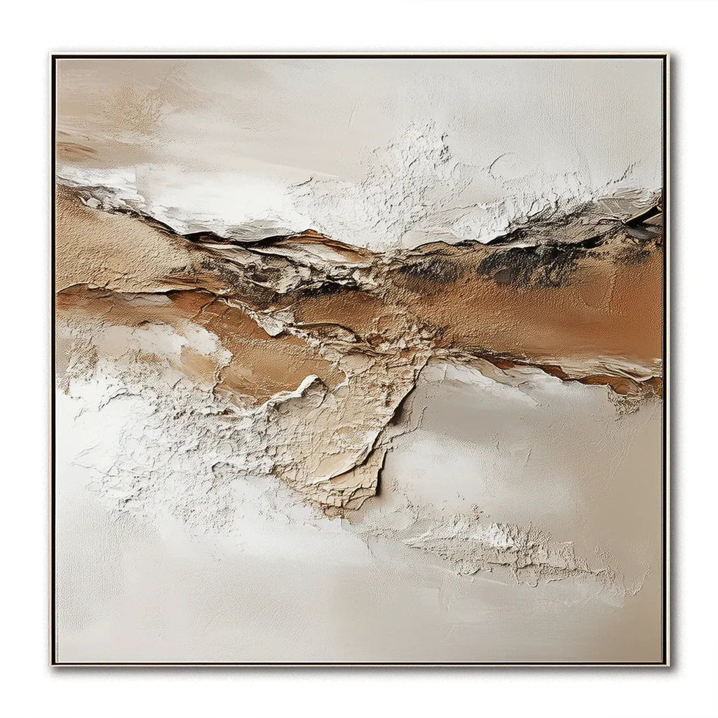 Earthy Texture and Soft Tones 1 - Minimalist Abstract Painting