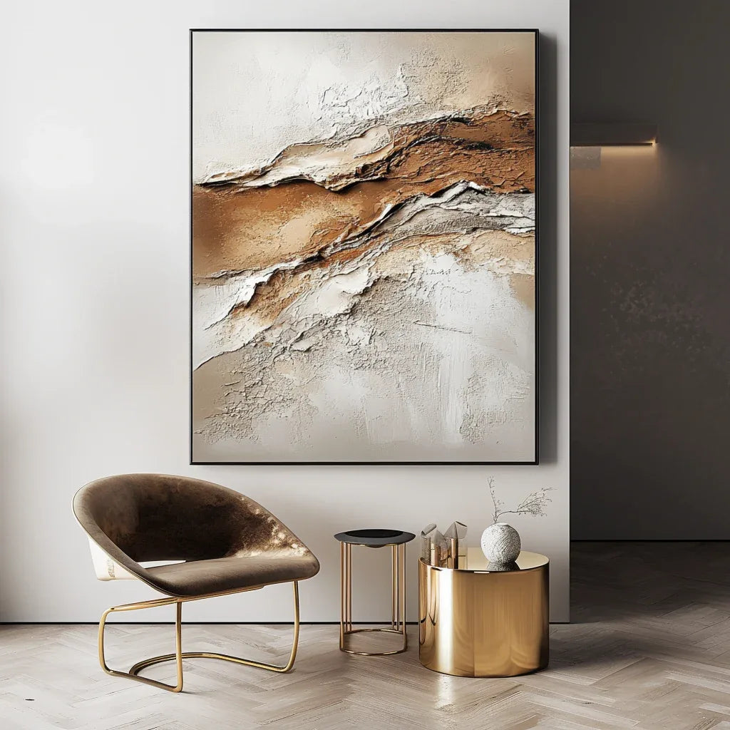 Earthy Texture and Soft Tones 2 - Textured Abstract Painting