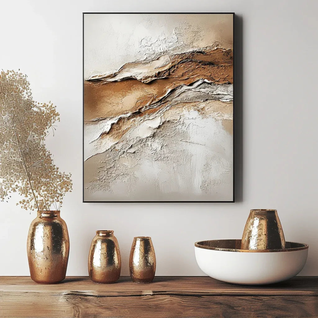Earthy Texture and Soft Tones 2 - Textured Abstract Painting