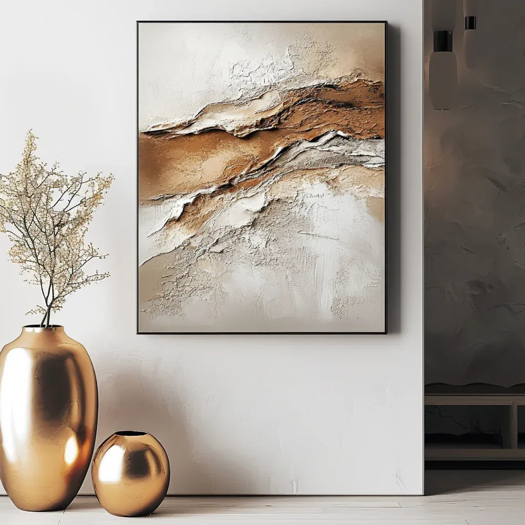 Earthy Texture and Soft Tones 2 - Textured Abstract Painting