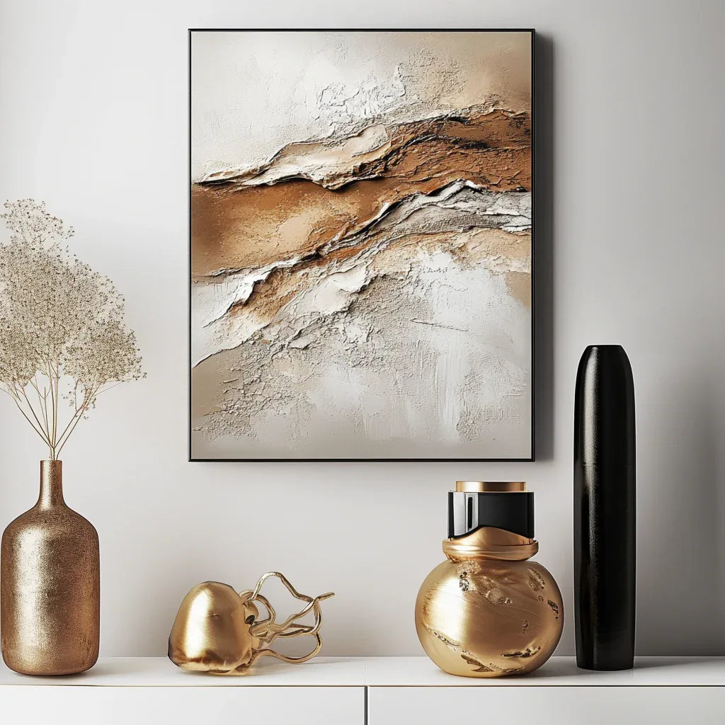Earthy Texture and Soft Tones 2 - Textured Abstract Painting