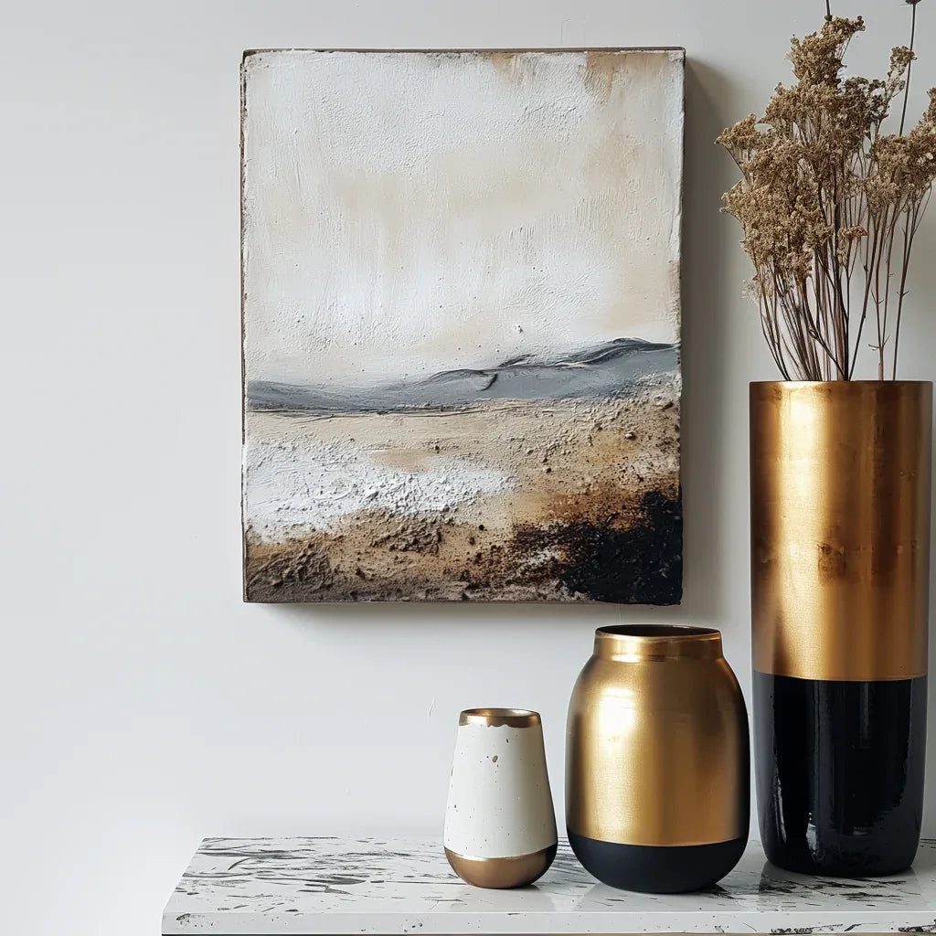 Abstract Landscape in Earthy Tones 1 - Textured Nature Art