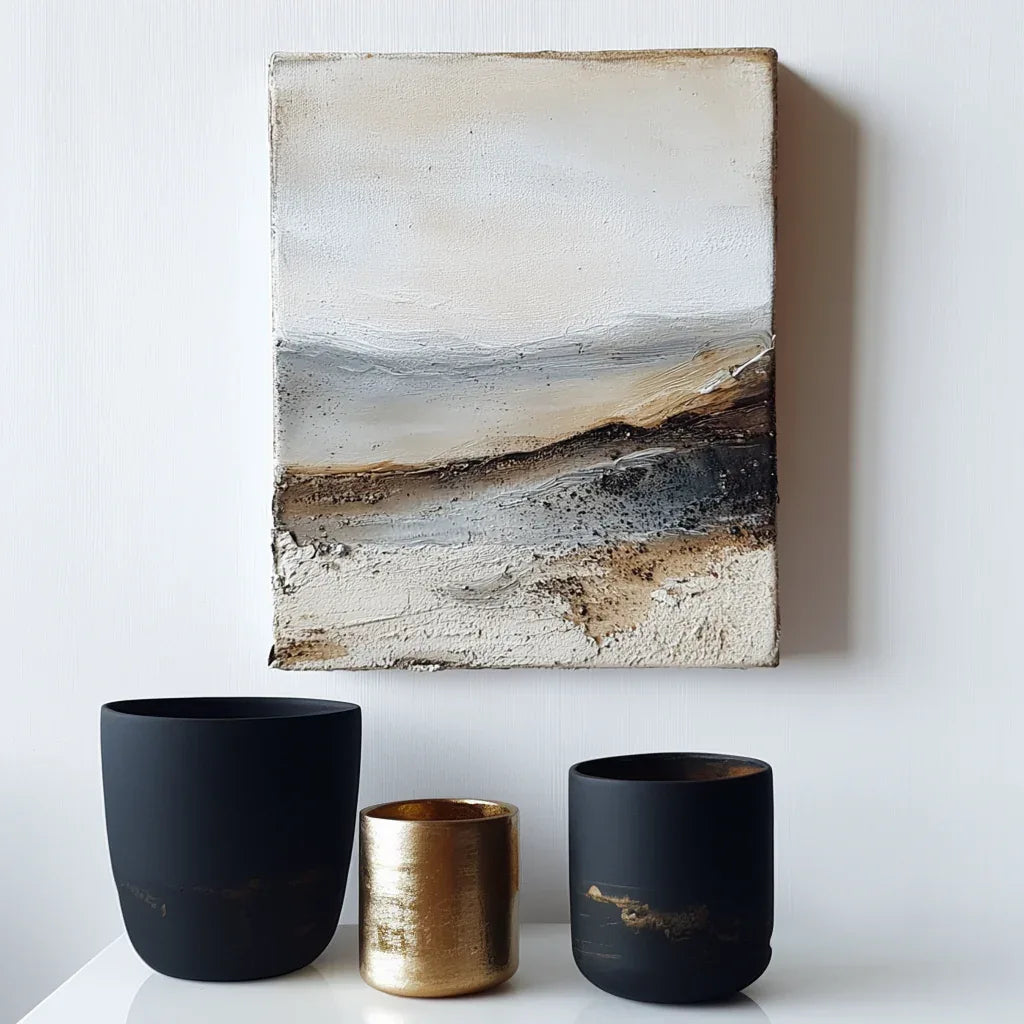 Abstract Landscape in Earthy Tones 2 - Textured Nature Art