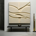 Echoes in Silence-3D minimalist relief style abstract wall art painting