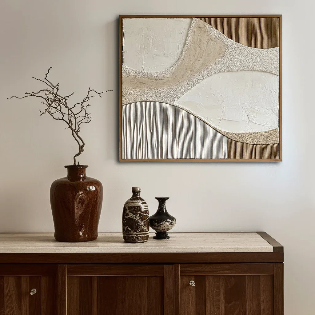 Earthline Flow-Interior Decoration Abstract 3D Texture Oil Painting Wall Art