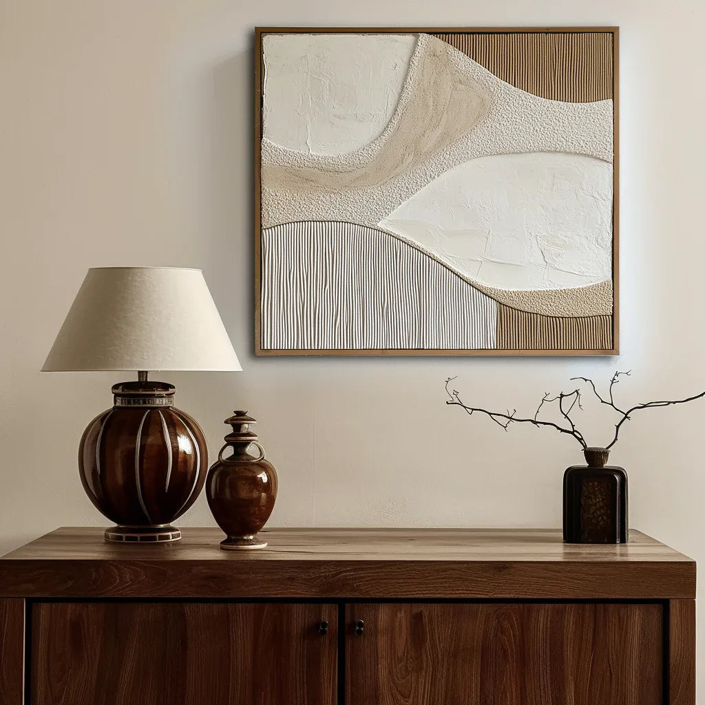 Earthline Flow-Interior Decoration Abstract 3D Texture Oil Painting Wall Art
