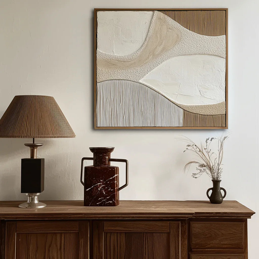 Earthline Flow-Interior Decoration Abstract 3D Texture Oil Painting Wall Art