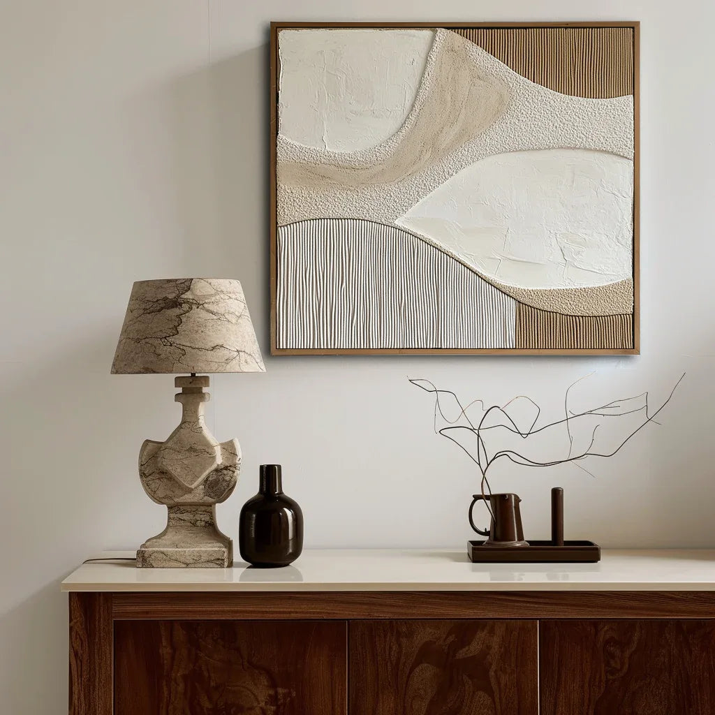 Earthline Flow-Interior Decoration Abstract 3D Texture Oil Painting Wall Art