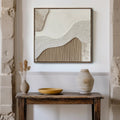 Echoes of Earth-Modern Abstract Style Ridge Texture Wall Art