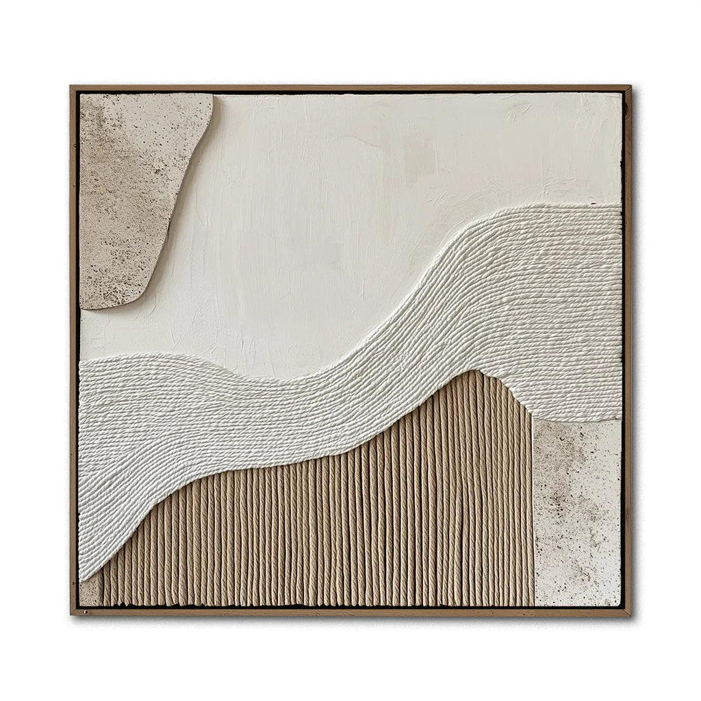 Echoes of Earth-Modern Abstract Style Ridge Texture Wall Art