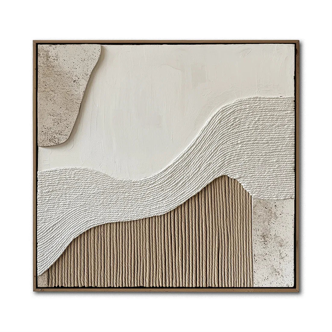 Echoes of Earth-Modern Abstract Style Ridge Texture Wall Art
