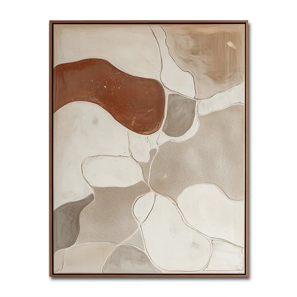 Earthen Harmony-Modern Minimalist Wabi-Sabi Style Abstract Wall Art