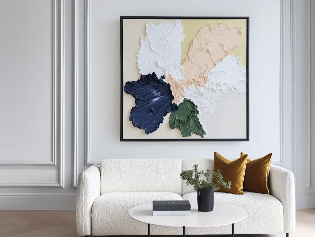 Bloom Without Words-Vibrant Floral Abstract Art Wall Oil Painting