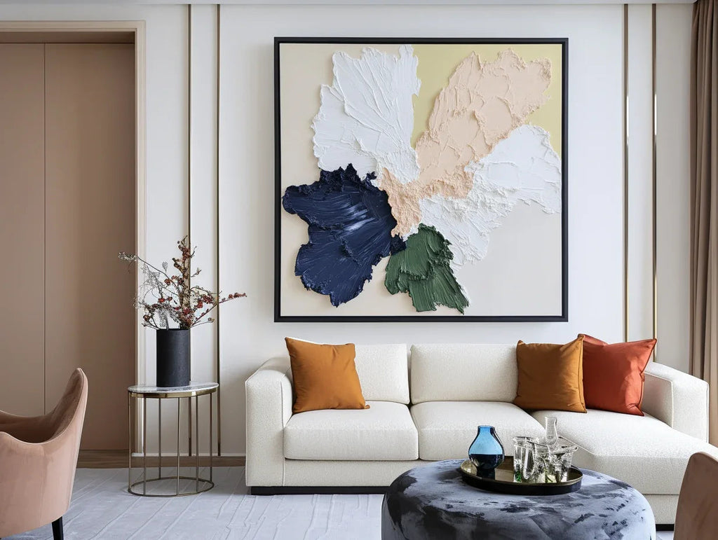 Bloom Without Words-Vibrant Floral Abstract Art Wall Oil Painting