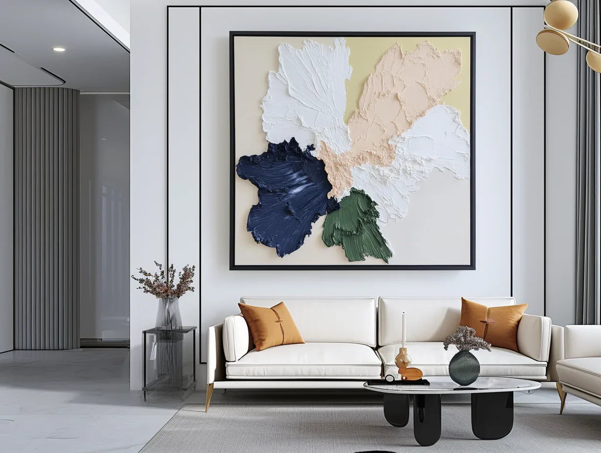 Bloom Without Words-Vibrant Floral Abstract Art Wall Oil Painting