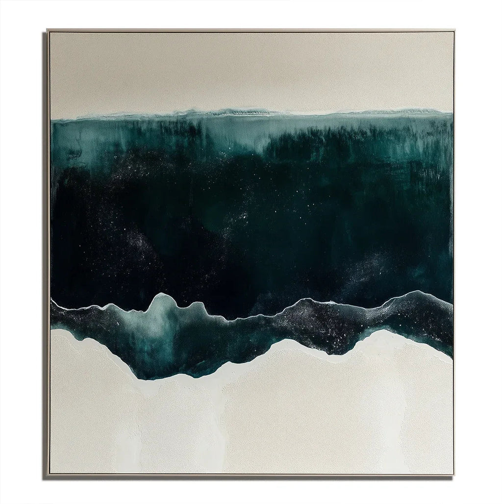 Horizontal Realm - Modern Minimalist Interior Design Abstract Ocean Wall Art
