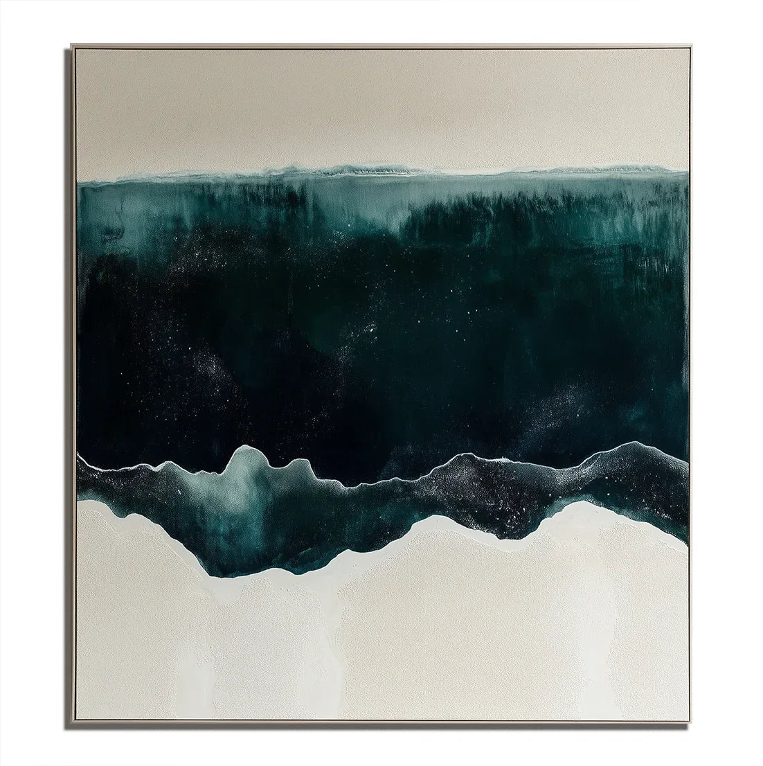 Horizontal Realm - Modern Minimalist Interior Design Abstract Ocean Wall Art
