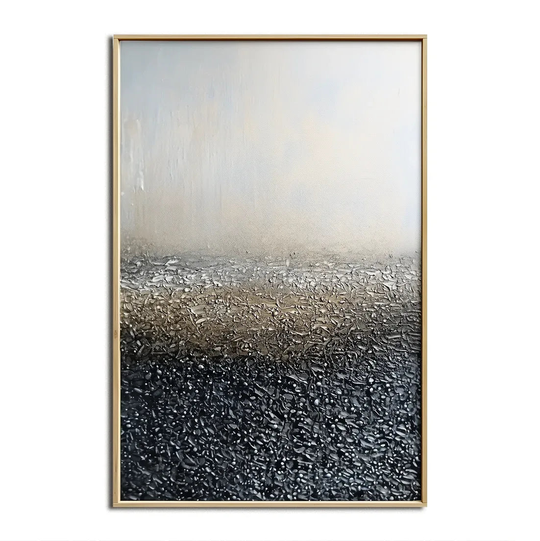 Silent Gravity -Wabi Sabi Style Texture Gradient Abstract Oil Painting Wall Art