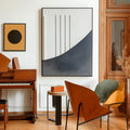 Quiet Axis-Minimalist Linear Geometric Abstract Wall Art in Modern Interior Decoration