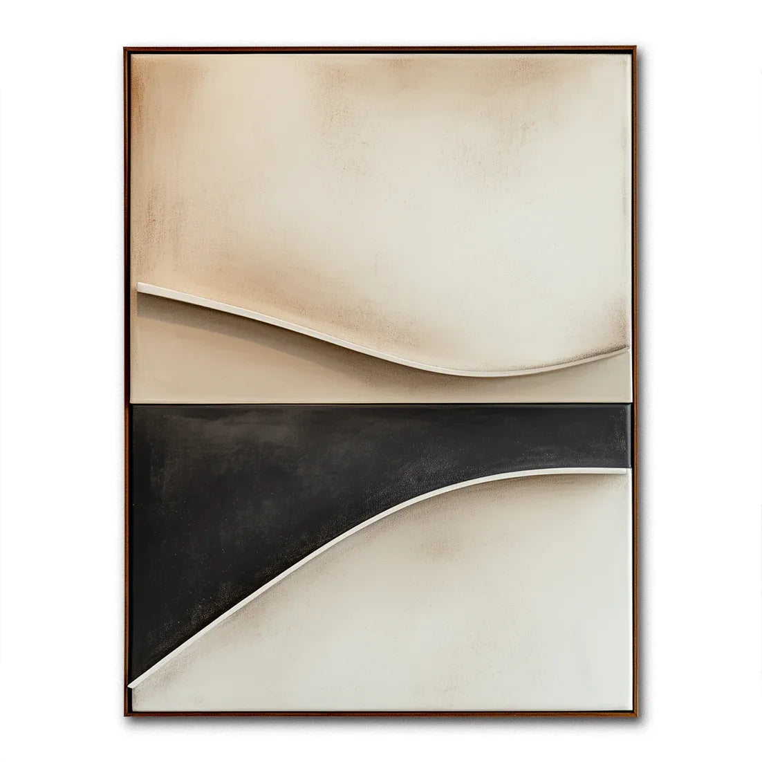 Edge of Balance-Minimalist Curve Texture Wabi Sabi Wall Art for Interior Decoration