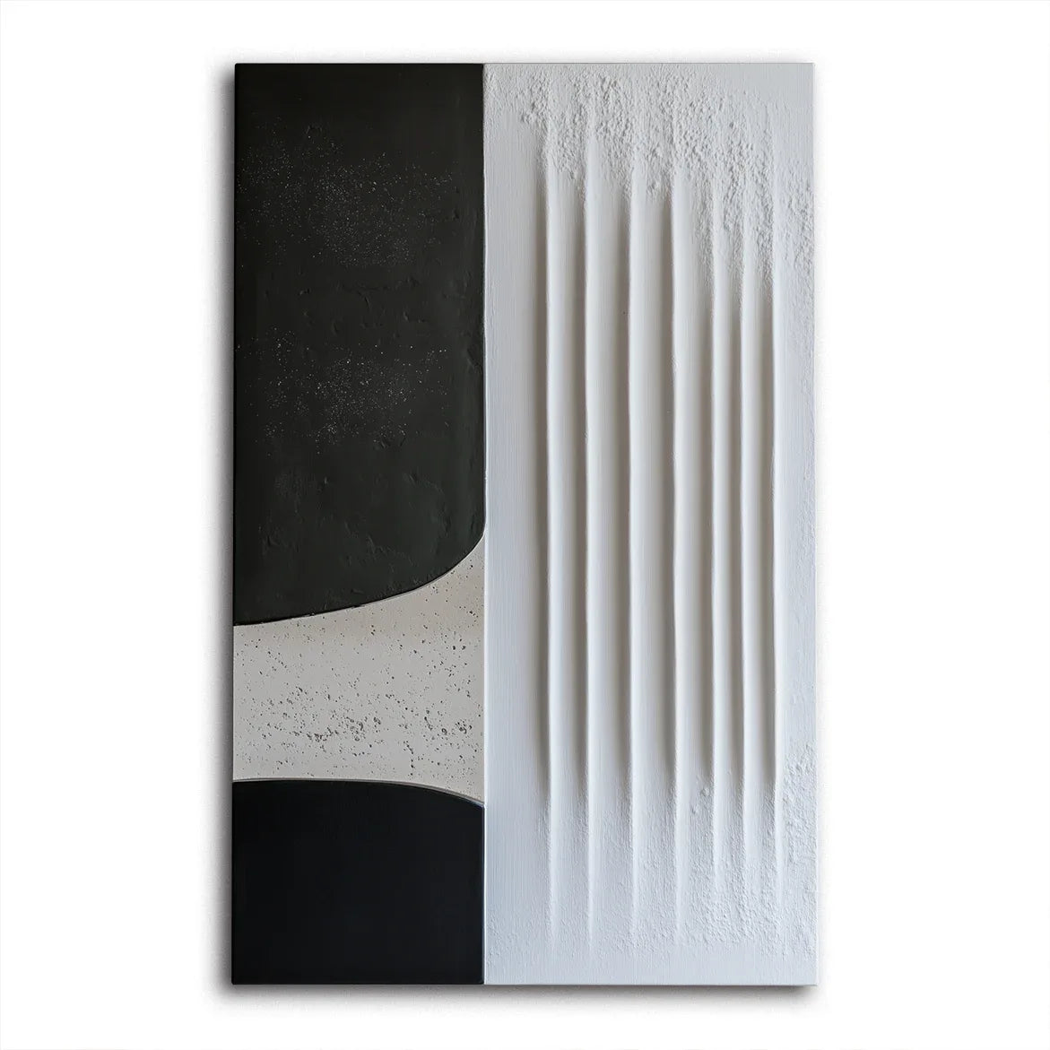 Monolith Divide-Interior Design Black and White Geometric Texture Wall Art