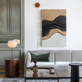 Contour Shift - Hand-Painted Minimalist Textured Layered Wabi-Sabi Wall Art