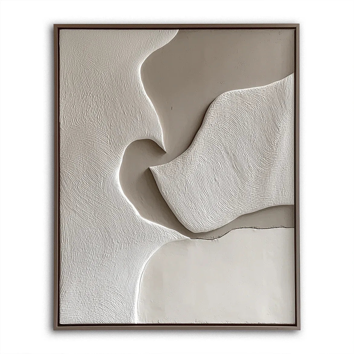 Soft Divide-Minimalist Wabi-Sabi Textured Wall Art for Modern Home Decor